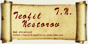 Teofil Nestorov vizit kartica